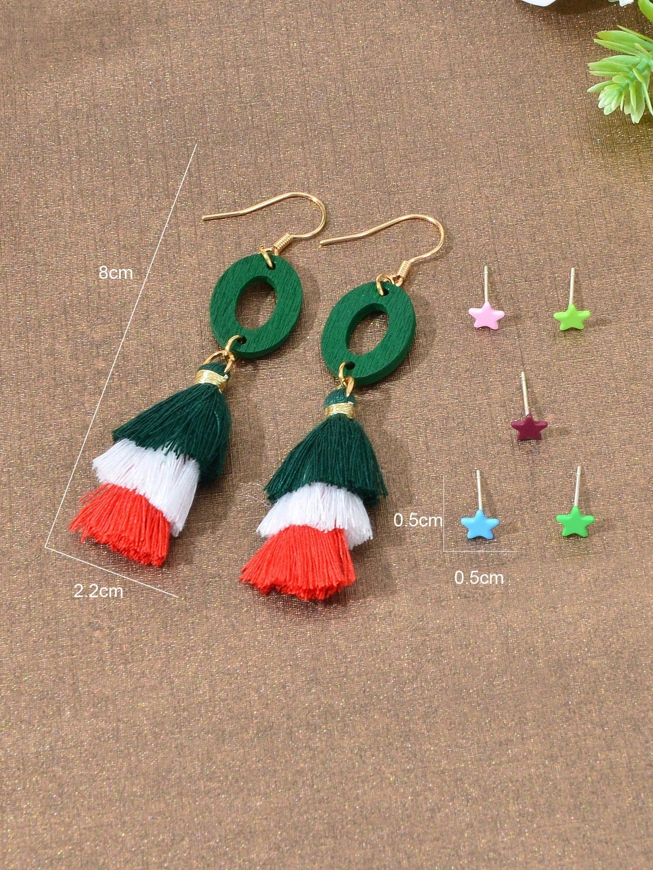 Set of Colourful Stars Tassel Earrings - Vibrant Celestial Accessories Jewellery-2